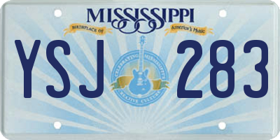 MS license plate YSJ283