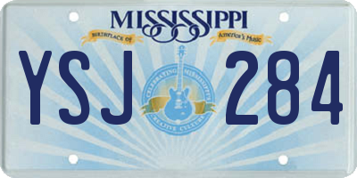 MS license plate YSJ284