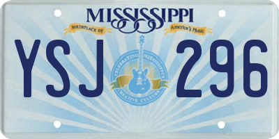 MS license plate YSJ296