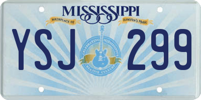 MS license plate YSJ299
