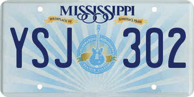 MS license plate YSJ302