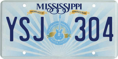 MS license plate YSJ304
