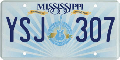 MS license plate YSJ307