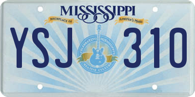 MS license plate YSJ310