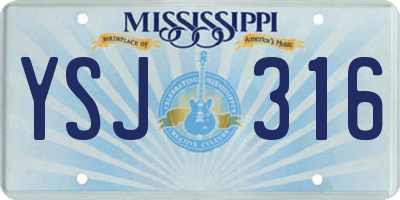 MS license plate YSJ316