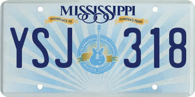 MS license plate YSJ318