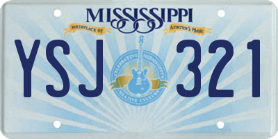 MS license plate YSJ321