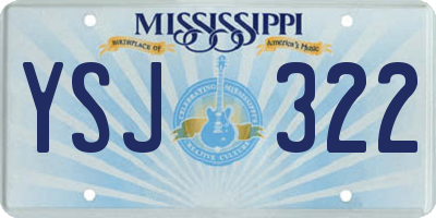 MS license plate YSJ322
