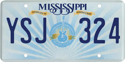 MS license plate YSJ324