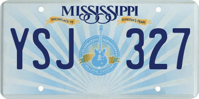 MS license plate YSJ327