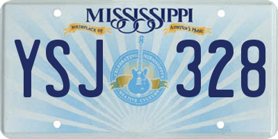 MS license plate YSJ328