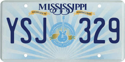 MS license plate YSJ329