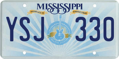 MS license plate YSJ330