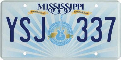 MS license plate YSJ337