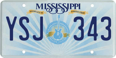 MS license plate YSJ343