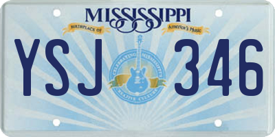 MS license plate YSJ346