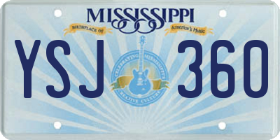 MS license plate YSJ360
