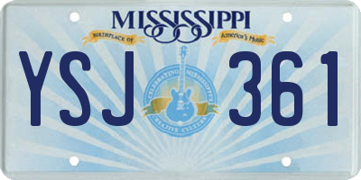 MS license plate YSJ361