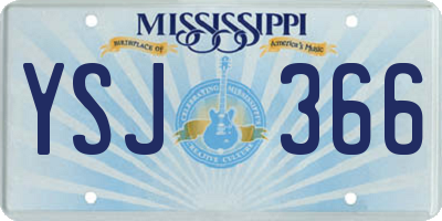 MS license plate YSJ366