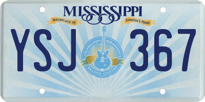 MS license plate YSJ367
