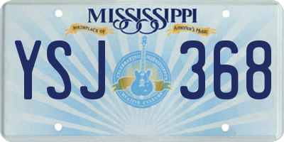MS license plate YSJ368