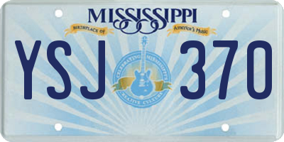 MS license plate YSJ370