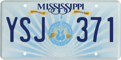 MS license plate YSJ371