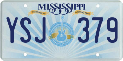 MS license plate YSJ379