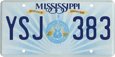 MS license plate YSJ383