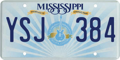 MS license plate YSJ384