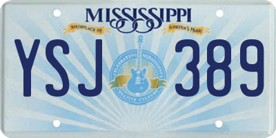 MS license plate YSJ389
