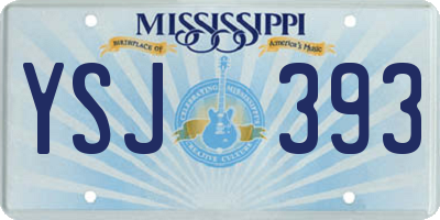 MS license plate YSJ393