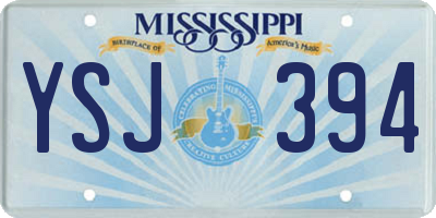 MS license plate YSJ394