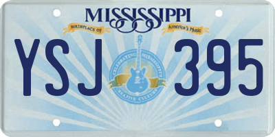 MS license plate YSJ395