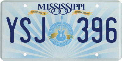 MS license plate YSJ396