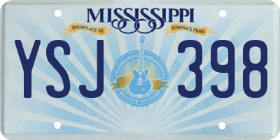 MS license plate YSJ398