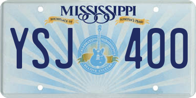 MS license plate YSJ400