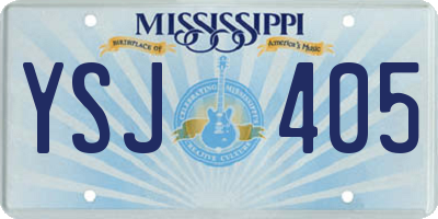 MS license plate YSJ405