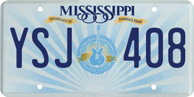MS license plate YSJ408