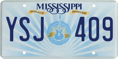 MS license plate YSJ409