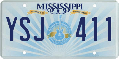 MS license plate YSJ411