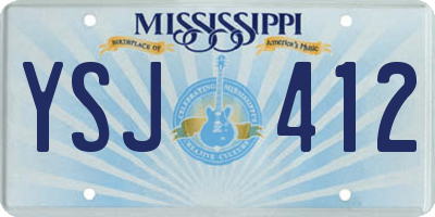 MS license plate YSJ412