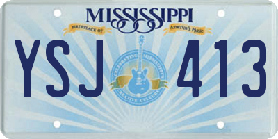 MS license plate YSJ413