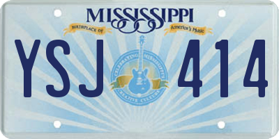 MS license plate YSJ414