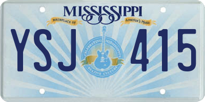 MS license plate YSJ415