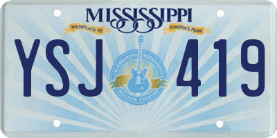 MS license plate YSJ419