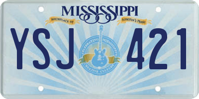 MS license plate YSJ421