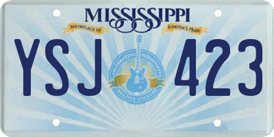 MS license plate YSJ423