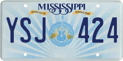 MS license plate YSJ424