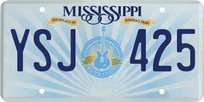 MS license plate YSJ425